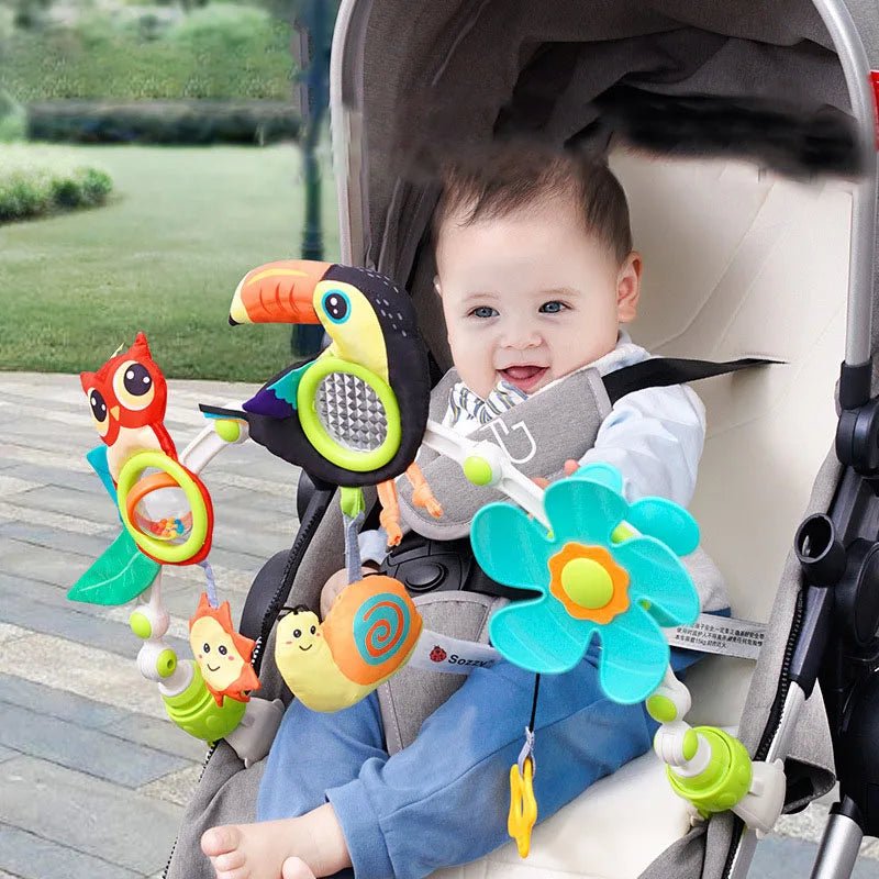 Arco de Atividades Universal para Carrinho e Bebê Conforto - Móbile Sensorial