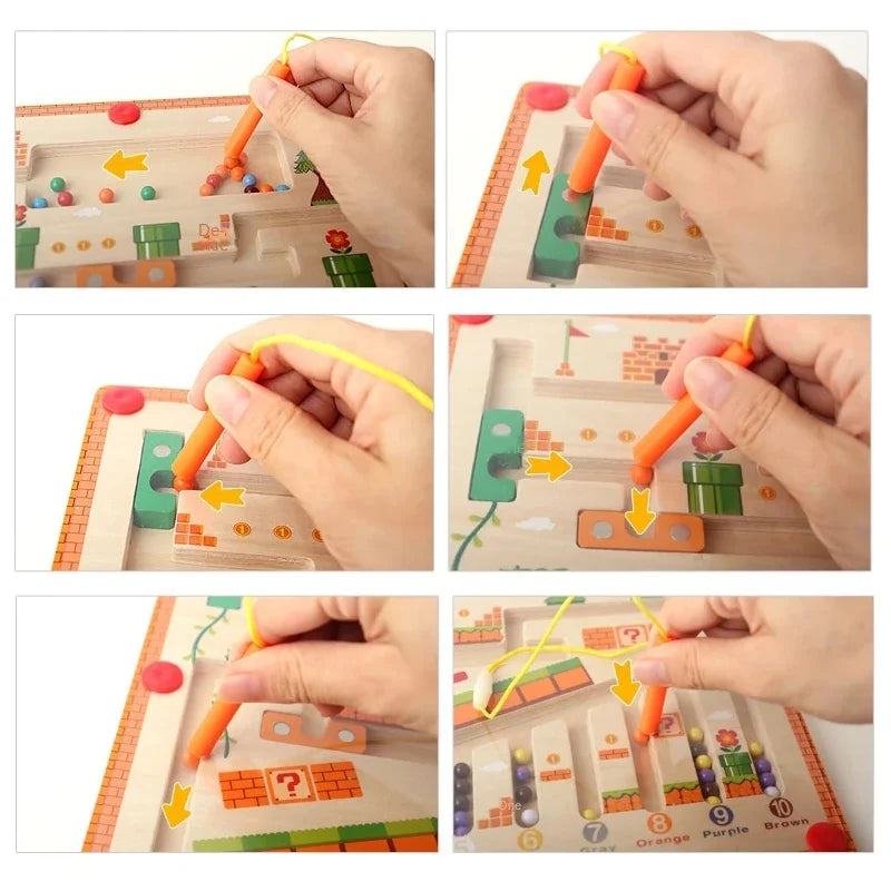 Labirinto Magnético Montessori | Raciocínio & Coordenação – Toca Kids