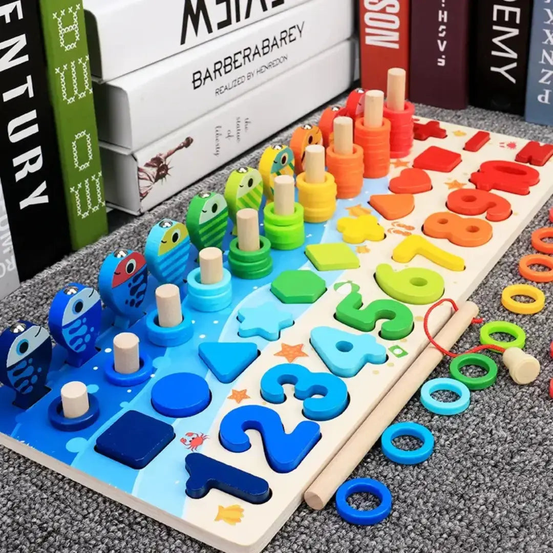 Kit Montessori Madeira: Pescaria, Números e Formas | Toca Kids