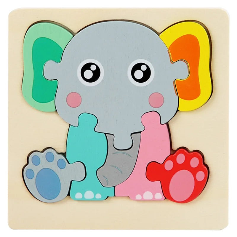 Quebra-Cabeça Infantil de Madeira Animais | Toca Kids