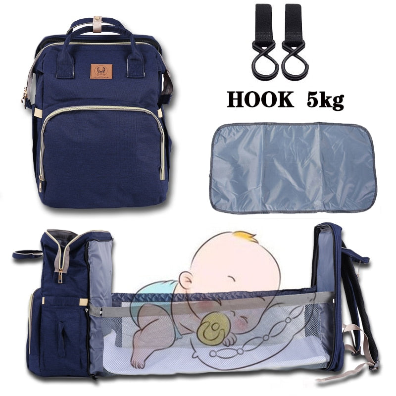 Mochila Maternidade Multifuncional com Trocador Extensível