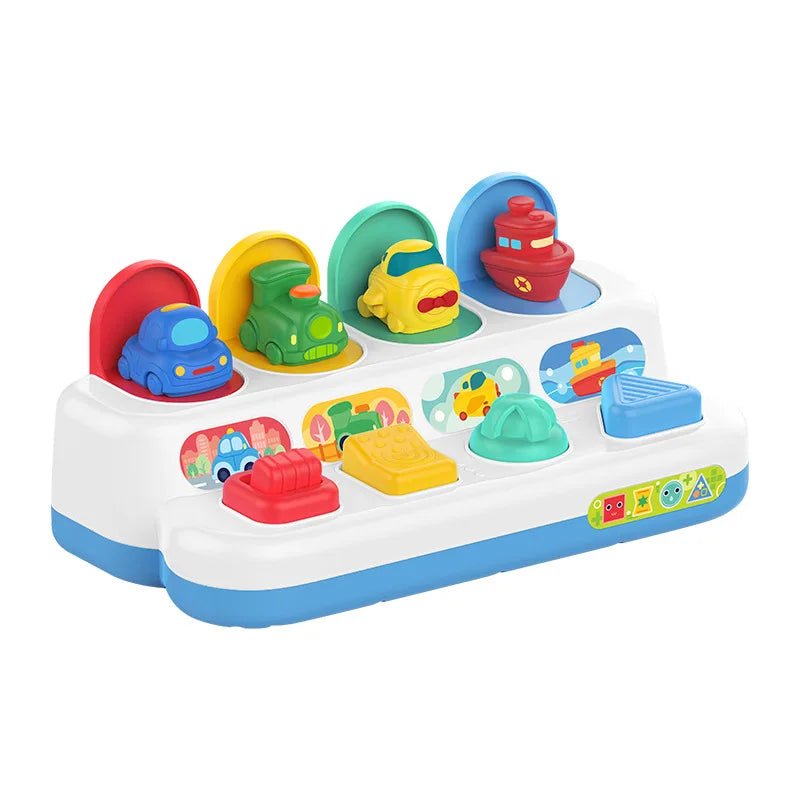 Brinquedo Interativo Pop-Up de Animais - Causa e Efeito Montessori