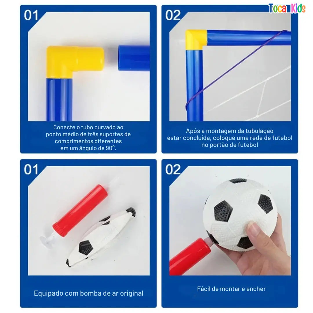 Brinquedo Chute A Gol Infantil Trave E Bola Jogo de Futebol